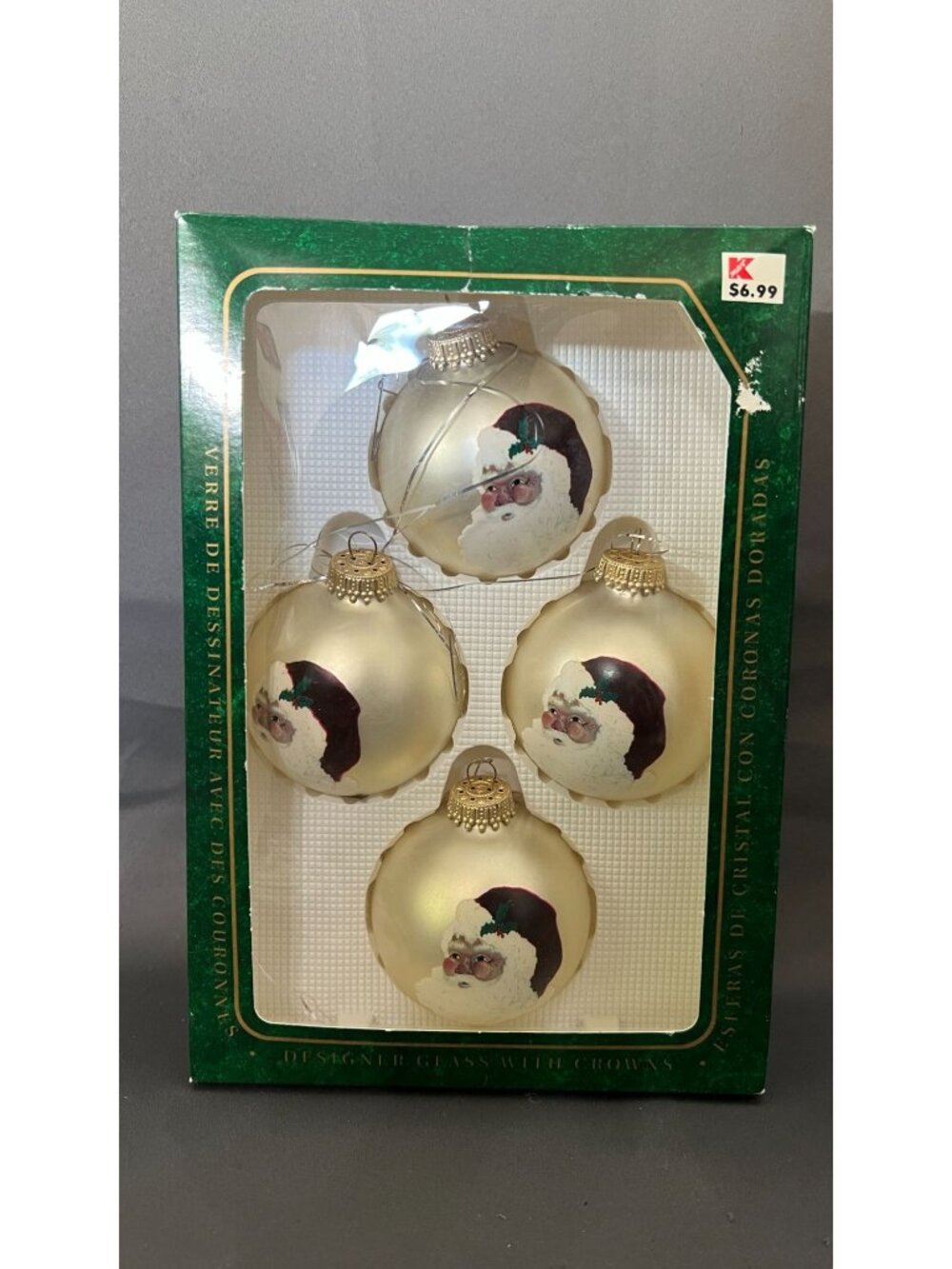 Christmas By Krebs Hand-Painted Santa Ornaments Set